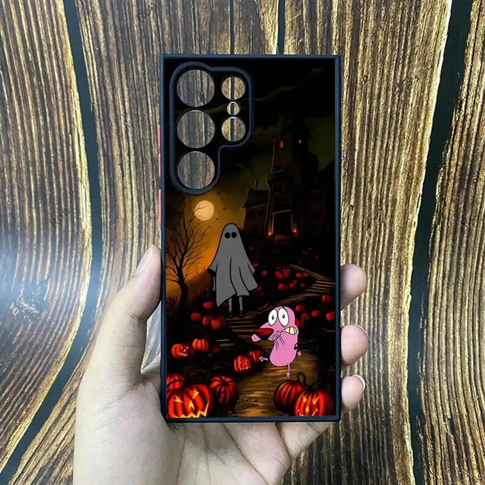 Чехол для телефона COUR-AGEOUS C-cowardlys Dog Samsung S25 Ultra S23 S24 Fe S21 S22 Plus Matte Cover