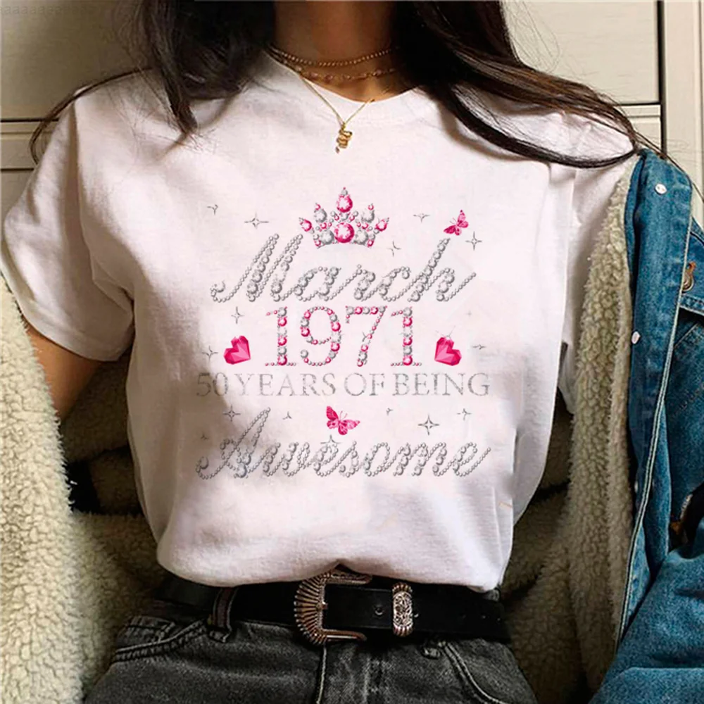 

50 Ans 50th Years Birthday Tee women graphic streetwear comic top female harajuku clothes