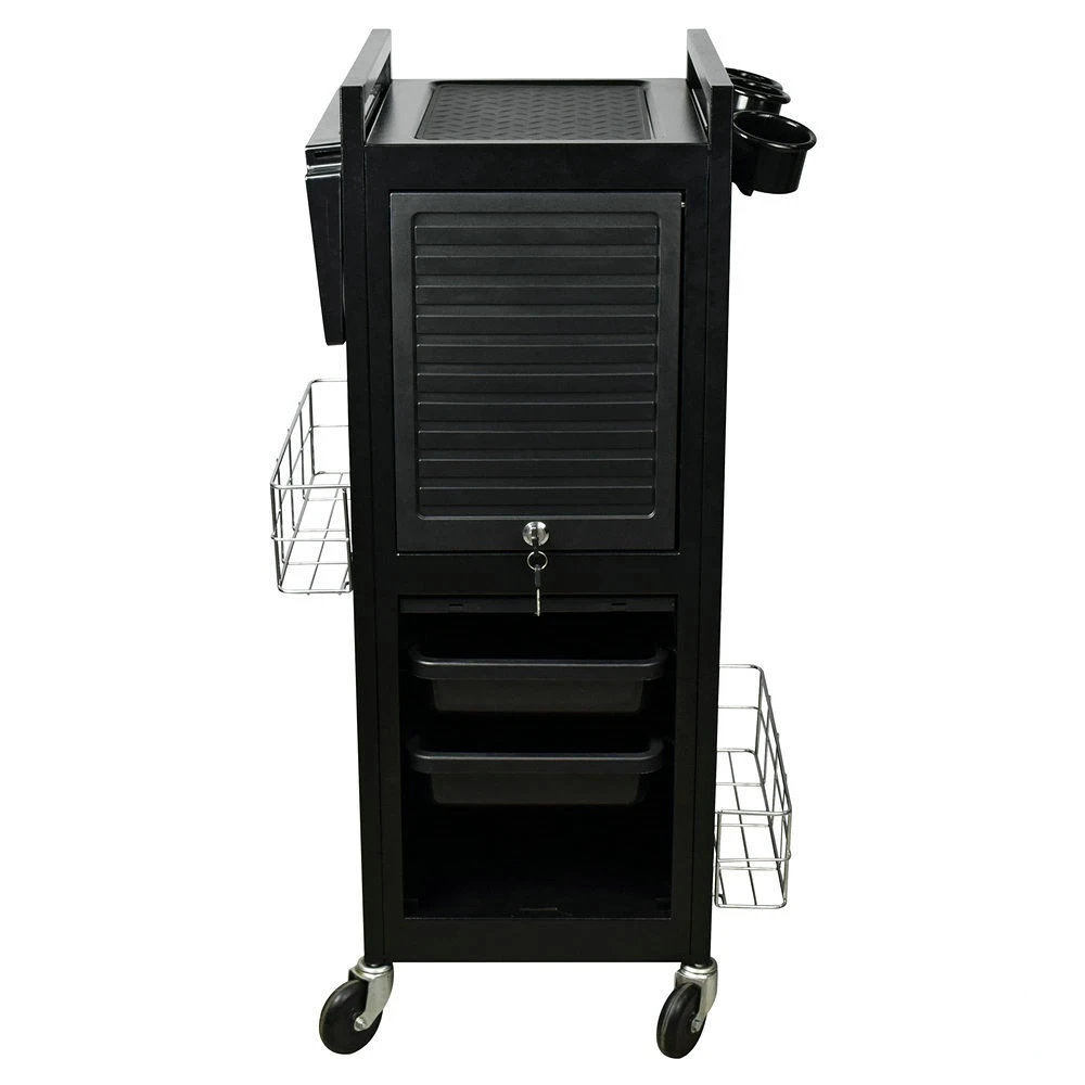

Professional Hairdressing Salon Beauty Barber Tool Deluxe Lockable Metal Trolle