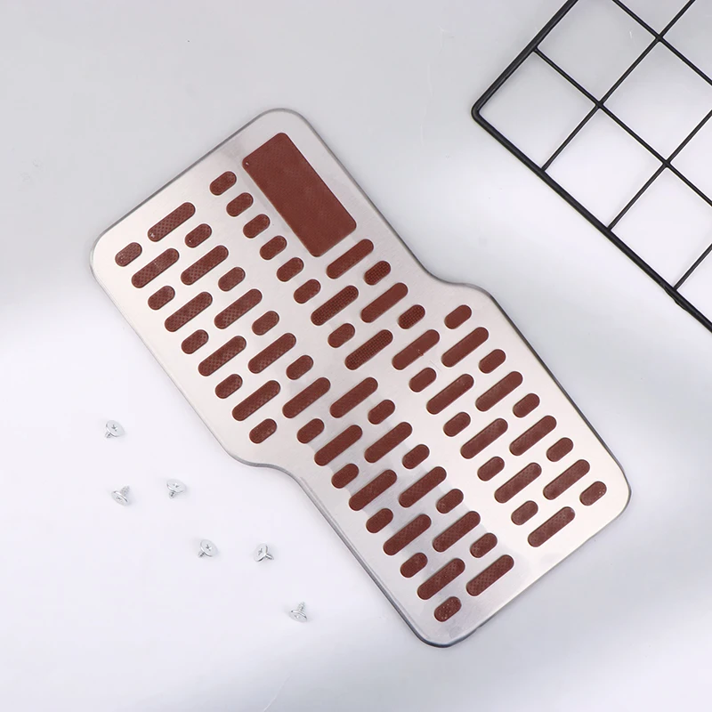 

Авто подставка для ног, педаль, накладка, напольные ковры, нескользящая накладка на пятку из нержавеющей стали для грузовика, внедорожника, черный, бежевый, коричневый, автомобильные аксессуары