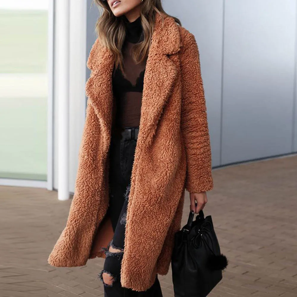 

Outerwear Long Long Women Sleeve Coat Pullover Front Jacket Blouse Open Women's Coat