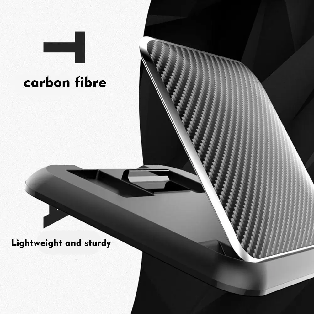 

Carbon Fiber Car Phone Holder Dashboard Universal 3 To 7 Inch Mobile Phone Clip Mount Bracket for IPhone XR XS MAX GPS Stand