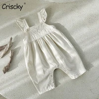 criscky newborn baby clothes baby boys girls rompers sleeveless clothing roupas infantis menino overalls costumes korean