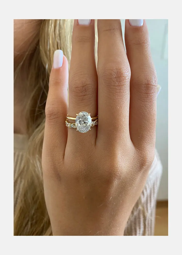 JOVOVASMILE Moissanite Eternity Wedding Band Combination 2*4MM Marquise-Cut 2.1MM Round Diamonds Gorgeous Silver Ring Anillos