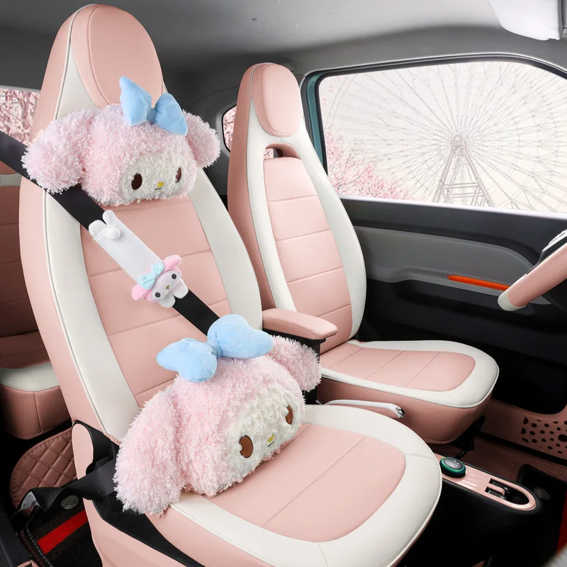 Sanrio милый Коричный подголовник My Melody симпатичный чехол для ремня безопасности