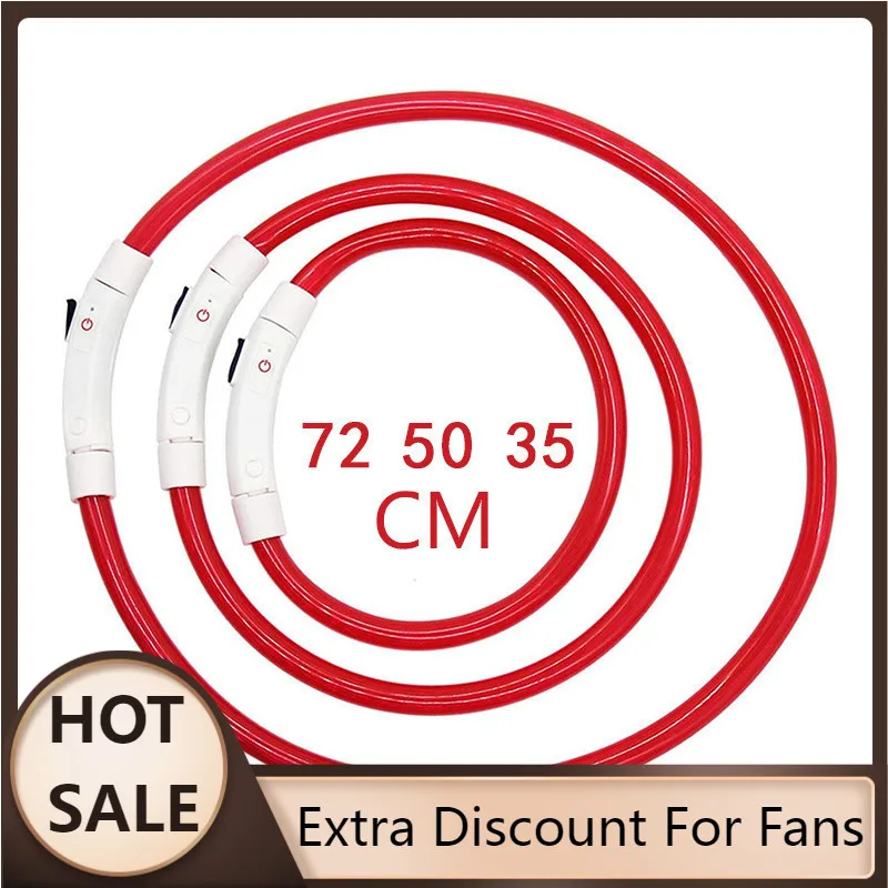 

Модный светящийся безопасный ошейник 2021, светодиодный Usb ошейник для собак, ошейник для собак из ПВХ, перезаряжаемые ночные ошейники для соб...