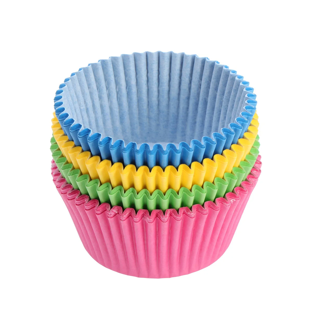 

100pcs Cake Wrappers Decorative Assorted Color Bright Color Cake Cup Cake Wrappers for Home