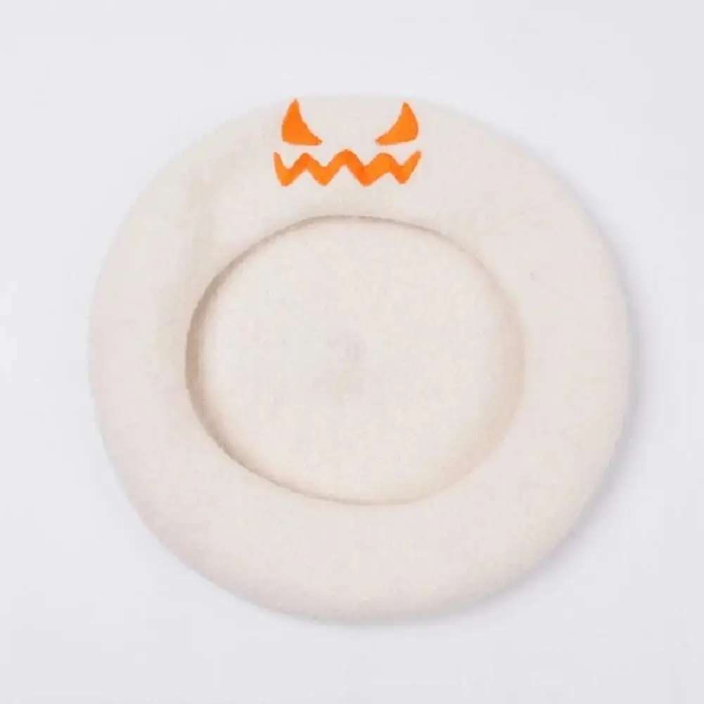 

Funny Stylish Thick Warm Pumpkin Hat Unisex Pumpkin Beret Solid Color for Halloween