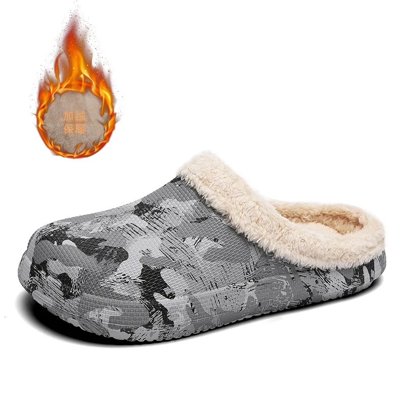 

Мужские Водонепроницаемые хлопковые шлепанцы, зимние теплые Съемные шлепанцы для дома, 38-45 ярдов, 2023