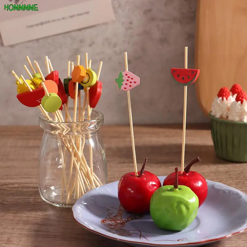 

1Pack Fruit Shape Food Picks Fork Buffet Cupcake Toppers Cocktail Forks Wedding Festival Decorations Birthday Party Supplies
