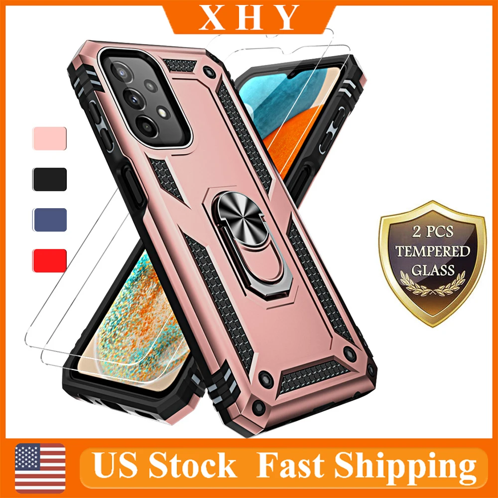 

For Samsung Galaxy A23 5G Phone Case Armor Rugged Magnetic Ring Stand Bumper Shockproof Hybrid Kickstand Hard Phone Back Cover