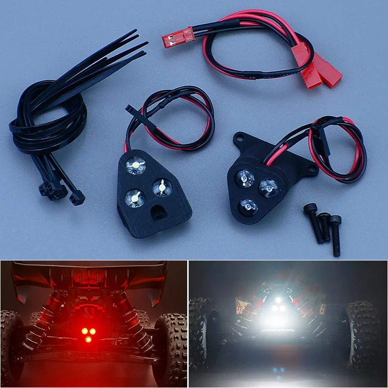 Фото Для 1/8 ARRMA TYPHON 6S V5 TLR BLX Buggy автомобильные светодиодные фары и системы освещения заднего фонаря №1