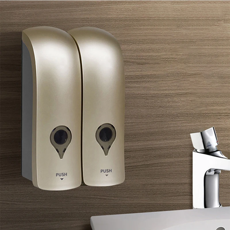 

Euro Style Soap Dispenser Soap Dispenser Manual Wall-Mounted, 300ml Hotel Bathroom Soap Dispenser Hand Sanitizer Bottle New