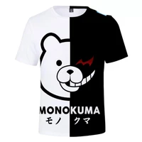 anime danganronpa t shirt men women 3d t shirt monokuma cosplay funny tshirt black white bear anime graphic tees kawaii clothes