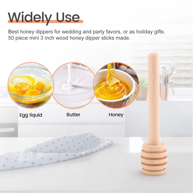 50 шт./упаковка деревянные Мини-палочки для меда