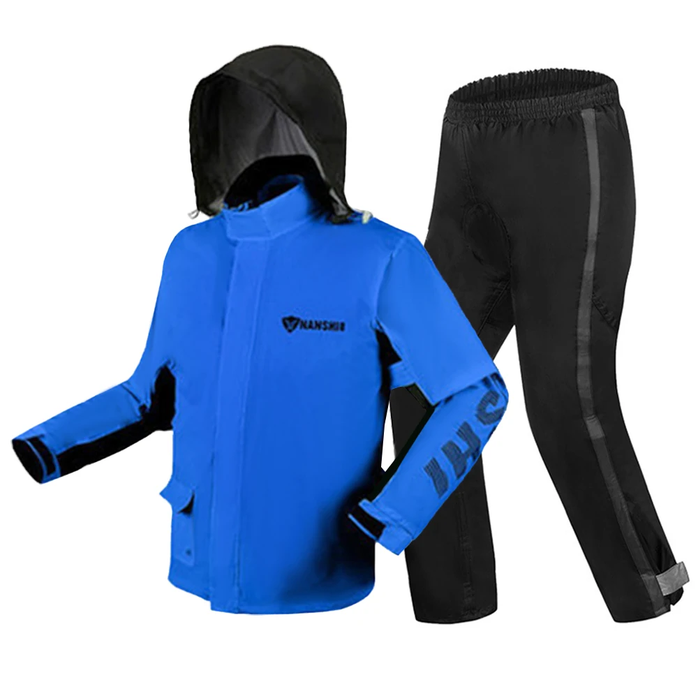 

Blue Waterproof Motorcyclist Rain Suit Men Moto Raincoat Jacket Pants Motorcycle Rain Coat Adult Motorbike Biker Set Rain Women