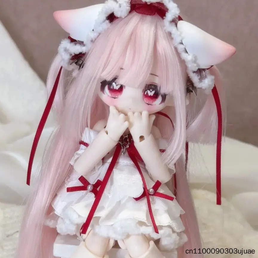 Коллекционная фигурка Meki Fluffy Goodnight Series, масштаб 16, 4 точки артикуляции, BJD, с пророщенными волосами, в слепой коробке, Kawaii Mystery Box (art.: 3920dc6cecff1) - 3920dc6cecff1