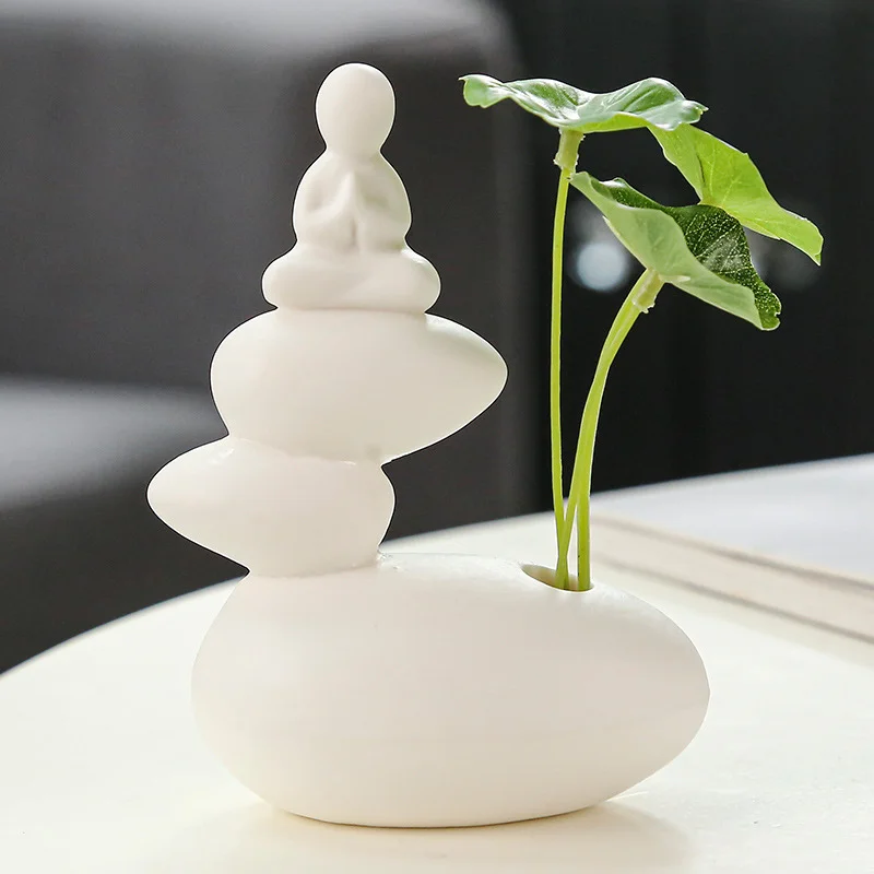 

Creative, Simple, and Impersonal Buddha Figures, Small Monks, Hydroponic Homes, Offices, Bedrooms, Ceramic Flower Ornaments