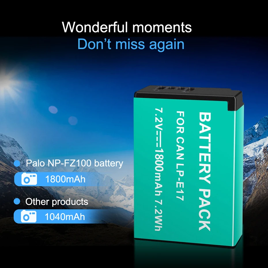 Аккумулятор Palo LP-E17 LPE17 LP E17 1800 мАч + умное быстрое зарядное устройство usb для Canon EOS