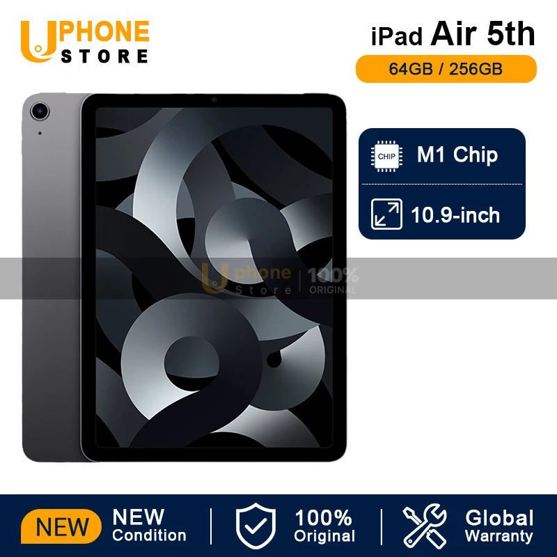 Apple ? tablette Apple iPad Air 5 M1 de 2022 pouces, avec iOS, cran Liquid Retina, 64 go/10.9 go, nouveaut 256