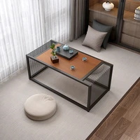 small wood coffee table modern design balcony minimalist side table portable living room muebles para el hogar home furniture