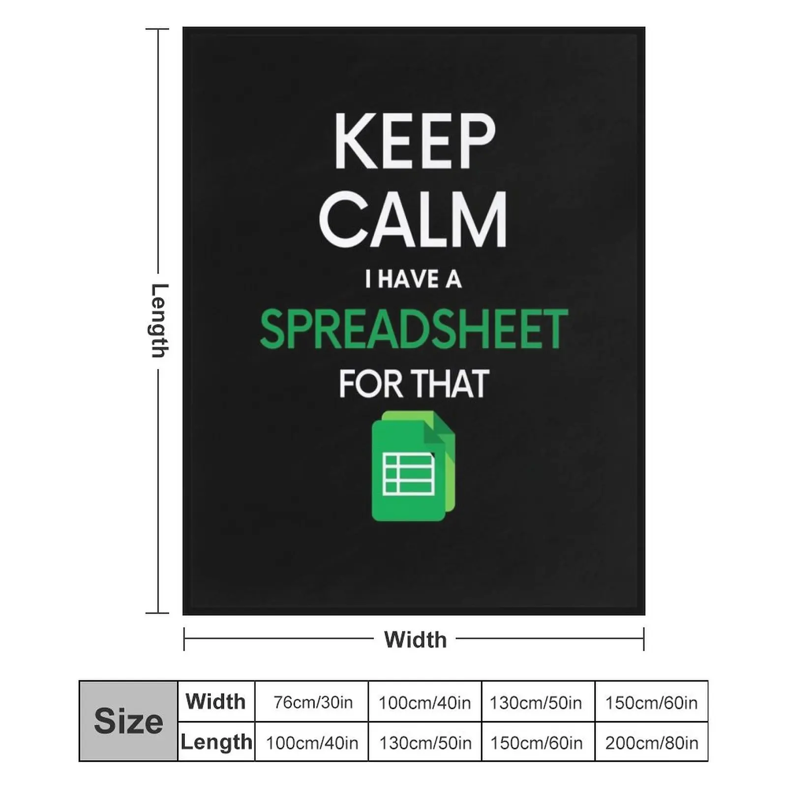 Keep Calm У меня есть аркуш для этой - Microsoft Excel // Google Sheets Плед Симпатичные плед-одеяла