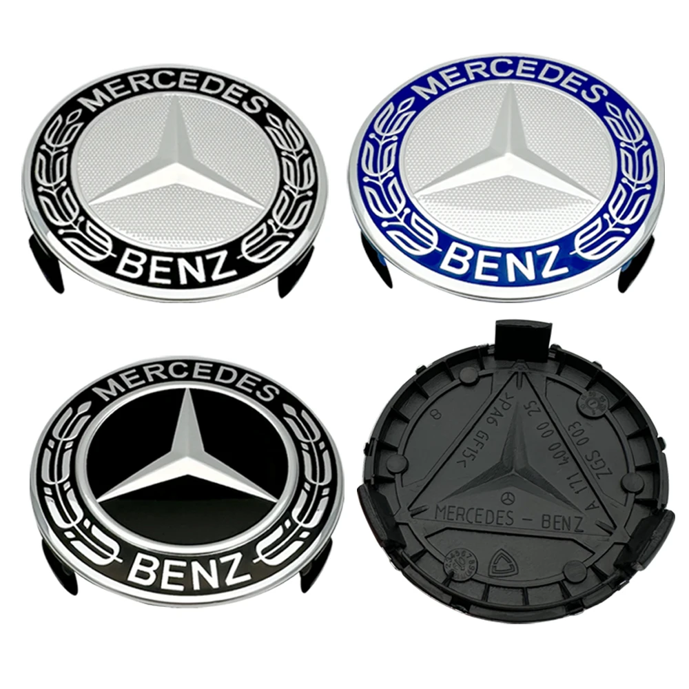 4 шт. 75 мм черные колпаки для центров колес автомобиля ступиц Mercedes Benz W176 W177 W204 W205 W212