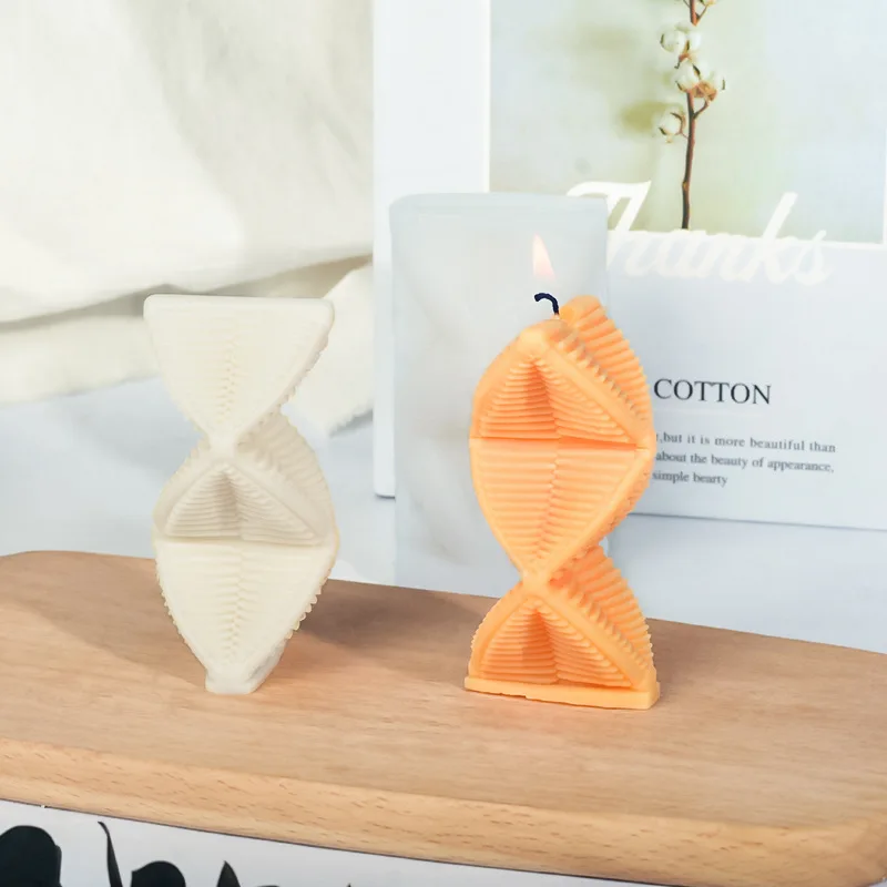 

Geometric DNA Candle Silicone Mold for Handmade Chocolate Decoration Gypsum Aromatherapy Soap Resin Candle Silicone Mould