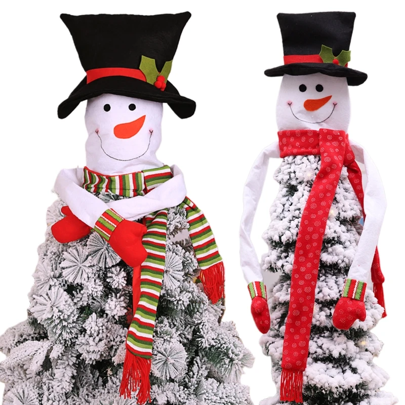 

Рождественская елка, Снеговик для украшения рождественской елки, Новогоднее украшение, украшение для елки, верхний Декор