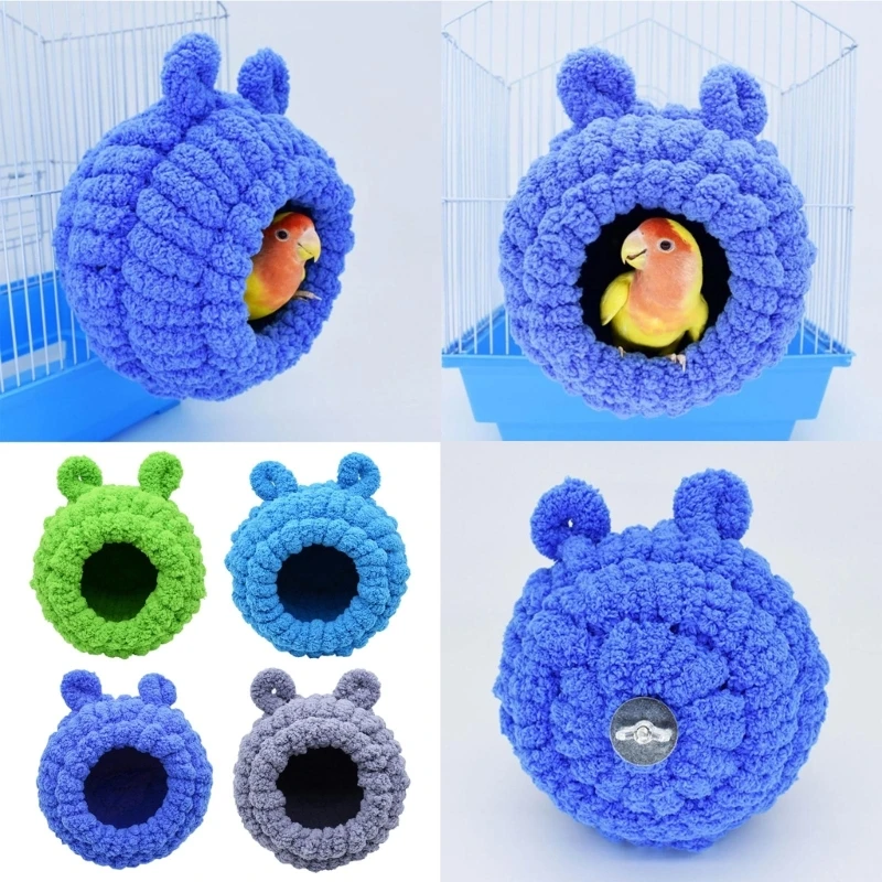 

Зимняя кровать в виде попугаев, укрывающая палатка, подвесной теплый домик, маленькое укрытие в виде животных для маленького карликового хомяка в виде Budgies Conure
