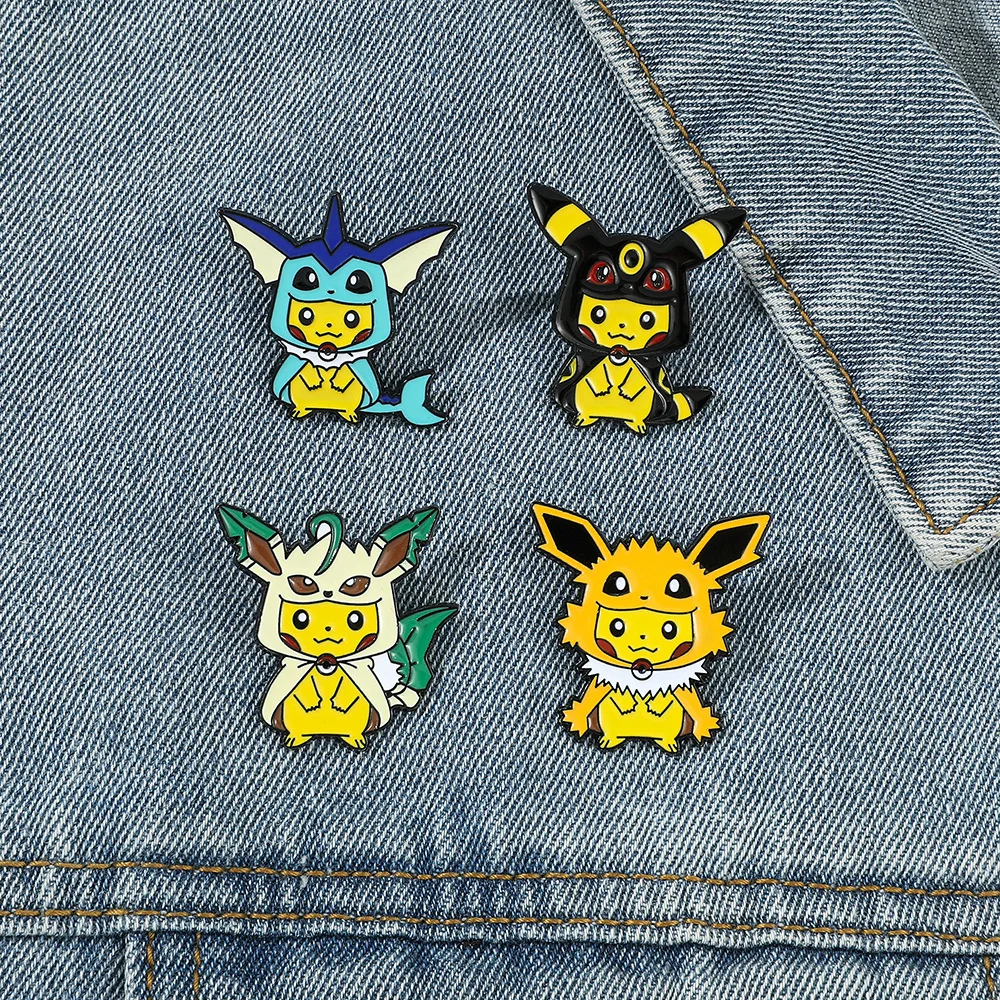 

Anime Pokemon Brooch Kawaii Pikachu Enamel Pin Cosplay Badge Cartoon Lapel Backpacks Pins Jewelry Fashion Accessories Gifts