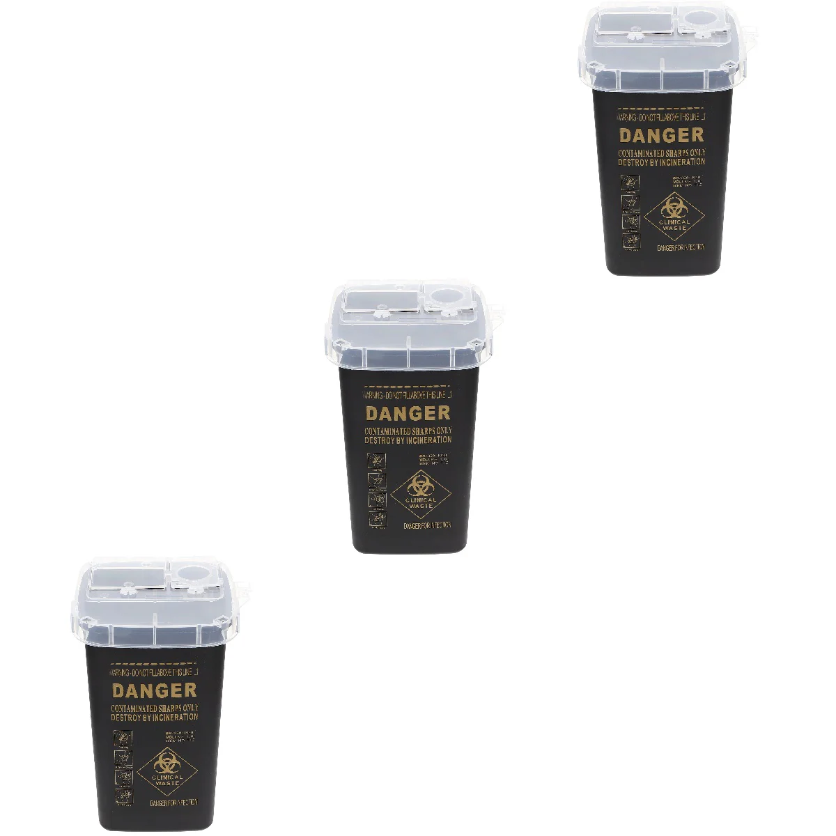 

3pcs Convenient Mini Tools Disposal Containers Multi-purpose Sharps Container