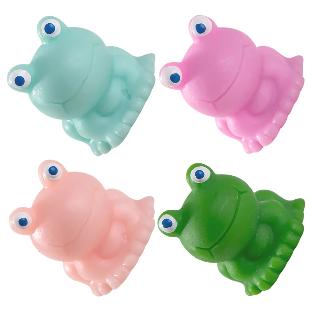 4 шт. маленькая скульптура лягушки солнечный декор прекрасная мини-фигурка микро