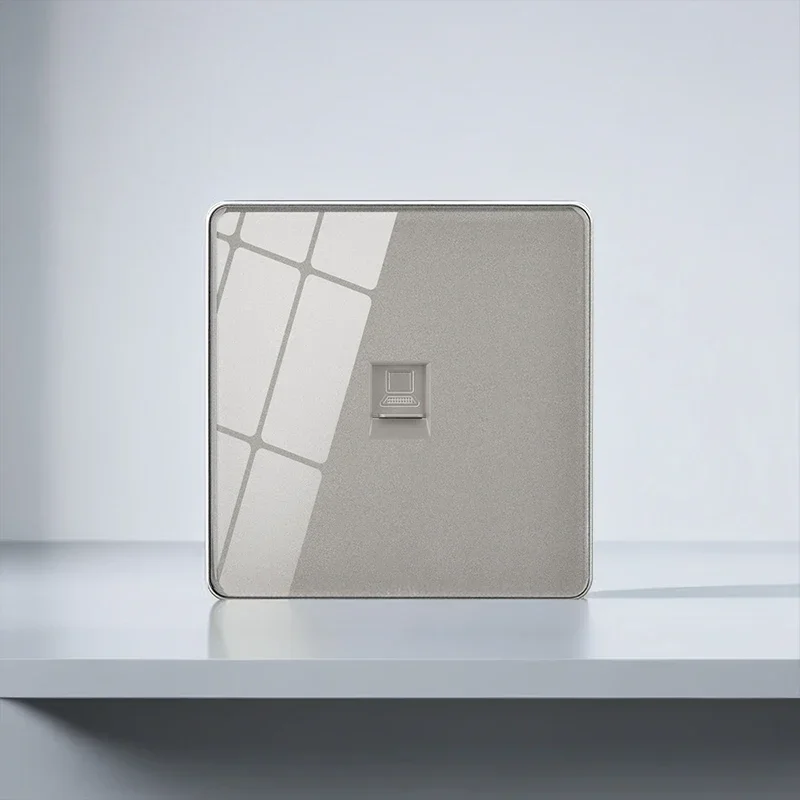 Настенная панель T &amp I разъем Ethernet с одним портом RJ45 CAT6 черная для сетевого кабеля