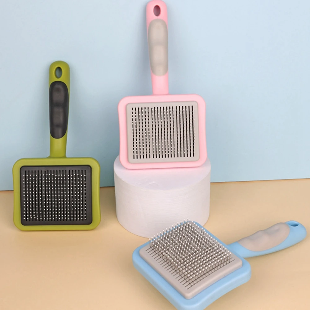 

Расческа для домашних питомцев, Массажная щетка из нержавеющей стали для кошек малого и среднего размера