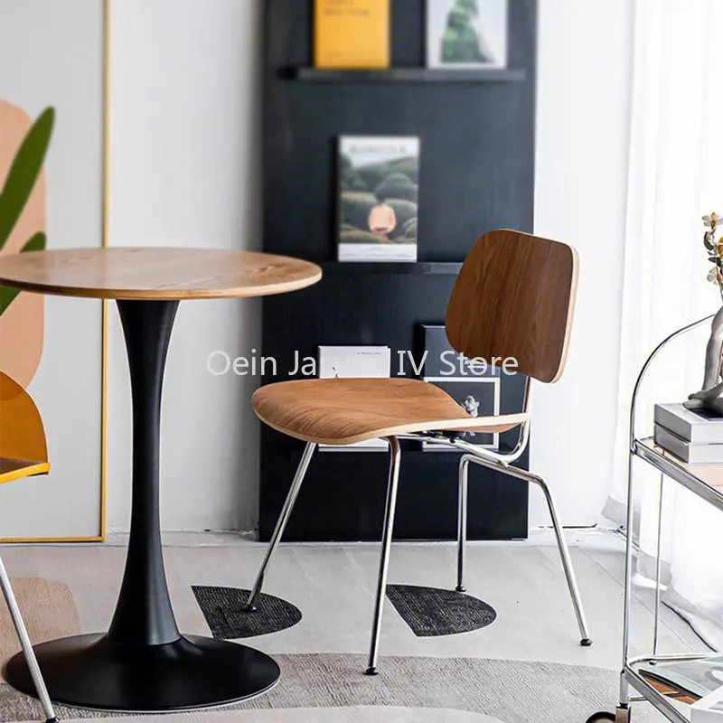 

Современные скандинавские деревянные обеденные стулья, минималистичные расслабляющие Ретро обеденные стулья, домашние стулья, домашние предметы WZ50DC
