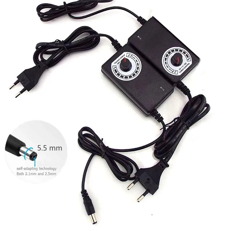 Регулируемый адаптер питания для светодиодной ленты 220 В переменного тока в 3 5 9 12