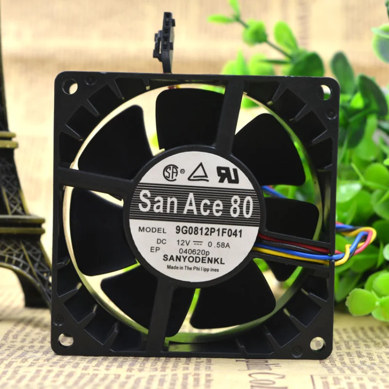 Новый Кулер Для процессора SANYO 9g0812p1f041, 12 В, 8038 А, 8 см, дюйма, 4-контактный кулер для сервера управления температурой, 80*80*38 мм