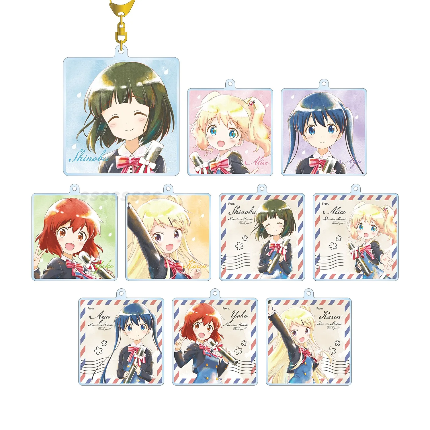 

Акриловый брелок Gekijouban Kin'iro Mosaic: Thank You!Ani-Art aqua label