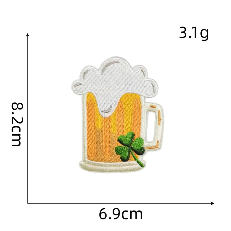 Эмблема ирландского карнавала ко Дню Св. Патрика для одежды вышивка утюгом