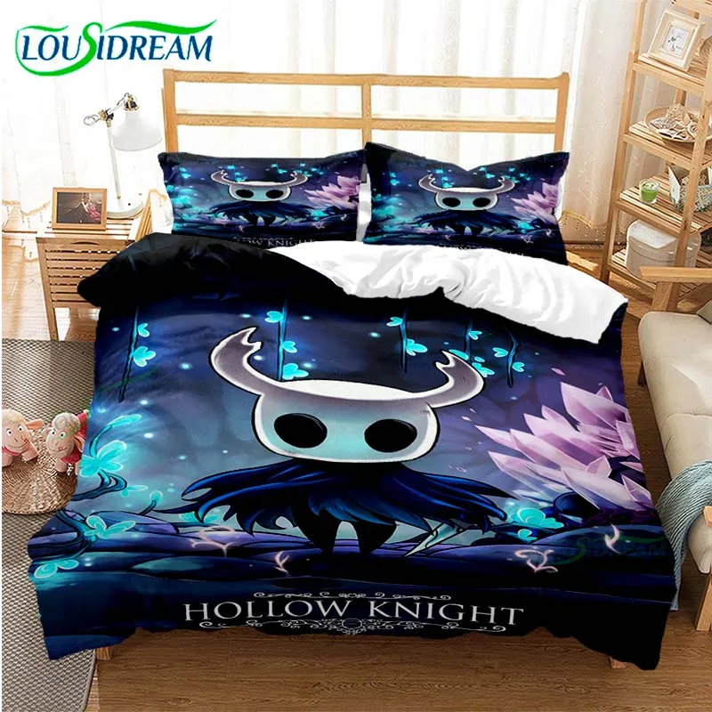 

Hollow Knight Fashion Digital Printing Quilt Cover Pillowcase Bedding Three Piece Set Multi Size Quilt Bed Comforter Set