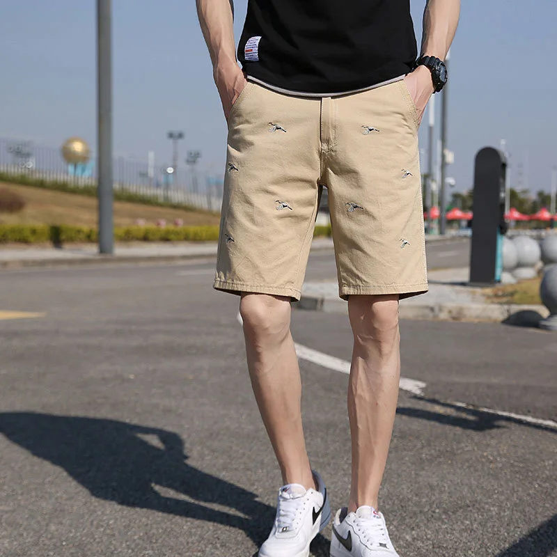 

Men's Summer Shorts 2021 Cotton Casual Bermudas Beach shorts men embroidery jogging street cargo shorts man