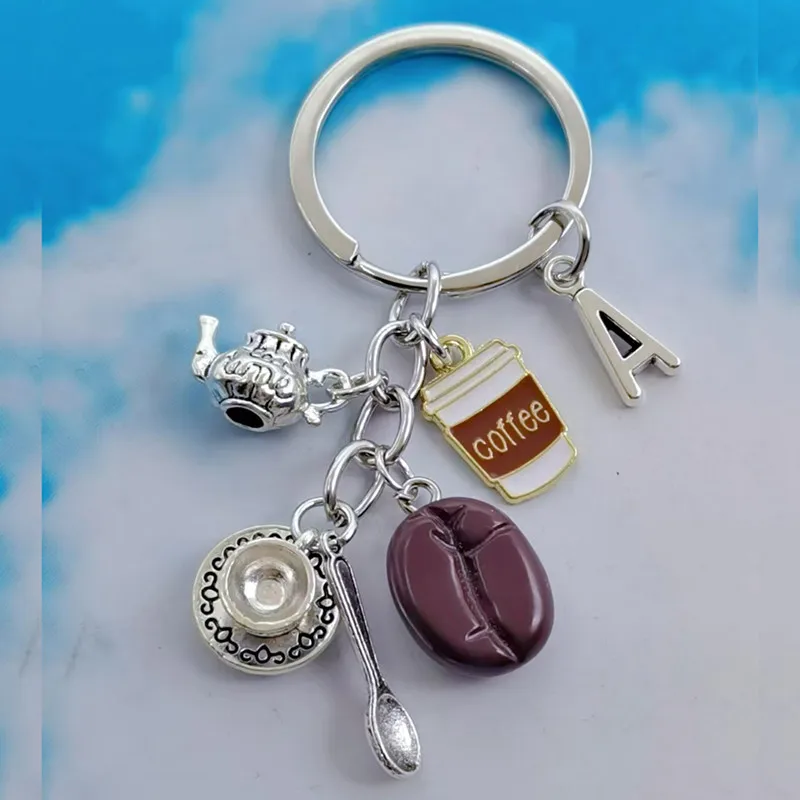 Новинка металлический брелок для ключей подвеска в виде кофейной чашки чайника