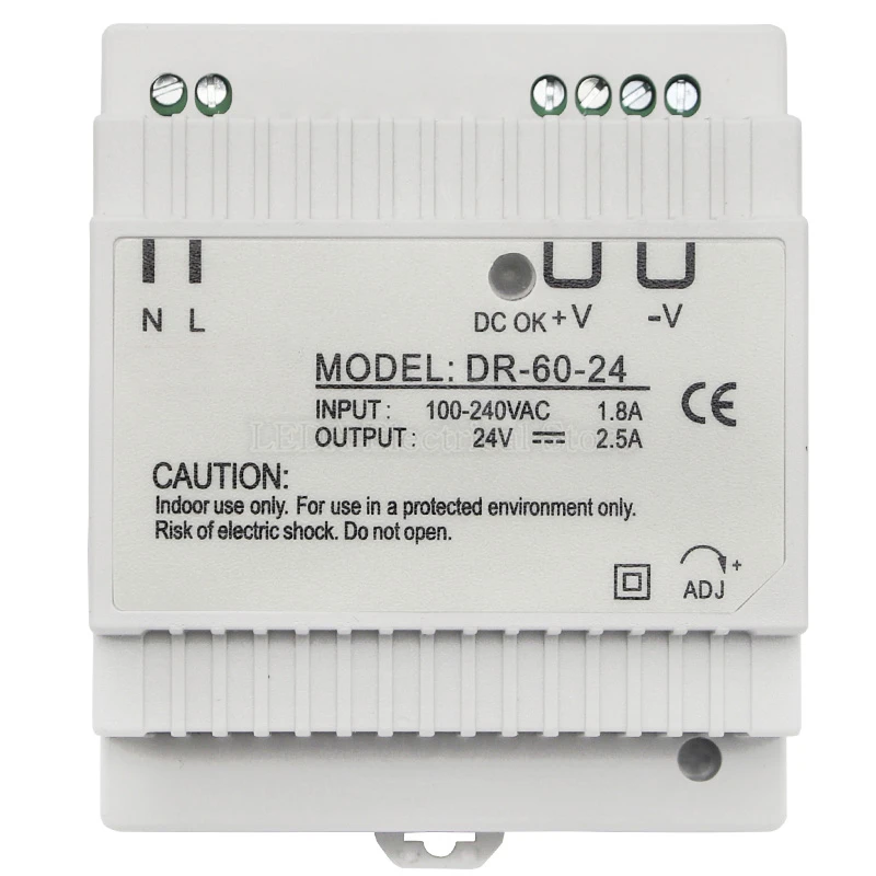 1 шт. DR-30 DR-60-24V DR-75 DR-120 DR-240 Импульсный источник питания 75 Вт 120 24 В 5A Зажимной