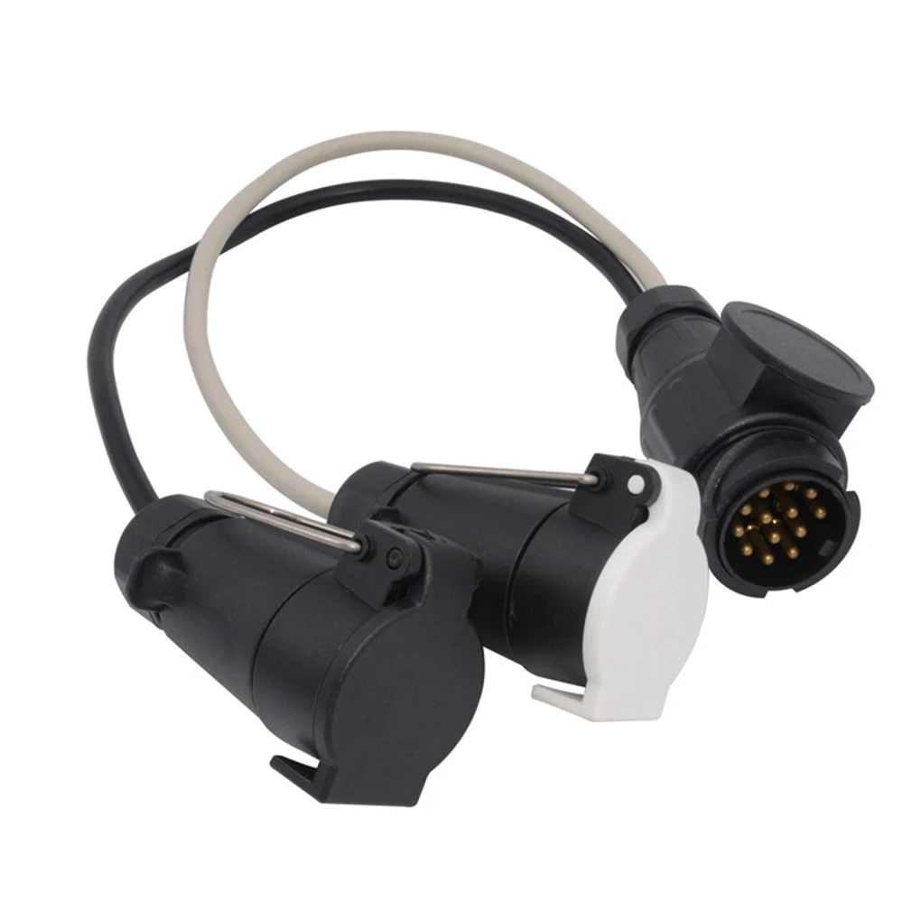 

13pin to 7pin Adapter Trailer RVs Towing Socket Plug Adaptor Dual Connectors Converter Splitter Automotive Automobile