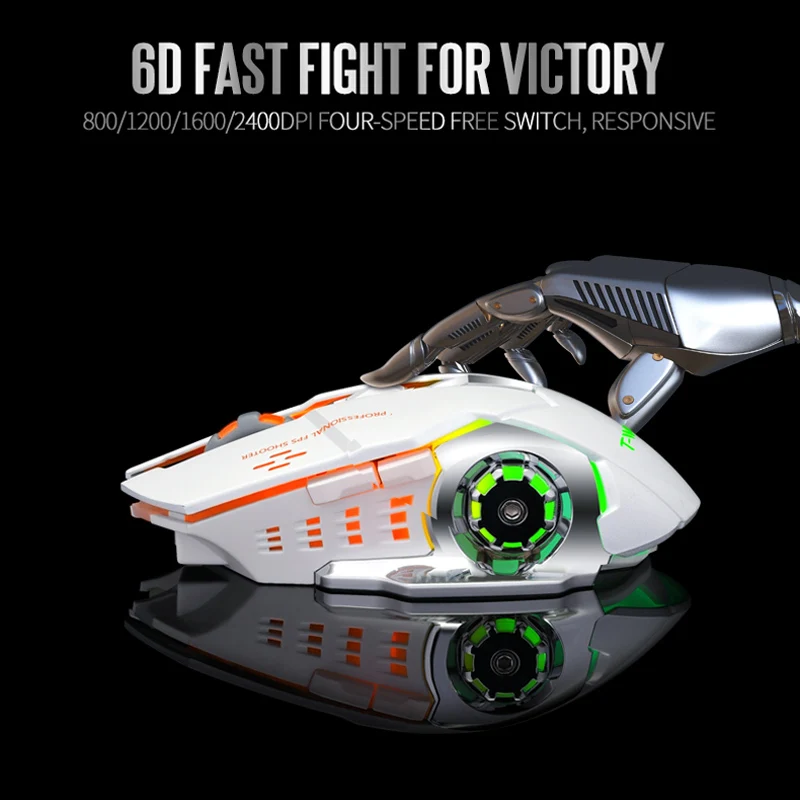 

Wireless Bluetooth Dual-Mode Glow Mute Gaming Mouse Silent Ergonomic Optical Portable Rechargeable Mice For PC Computer Laptop