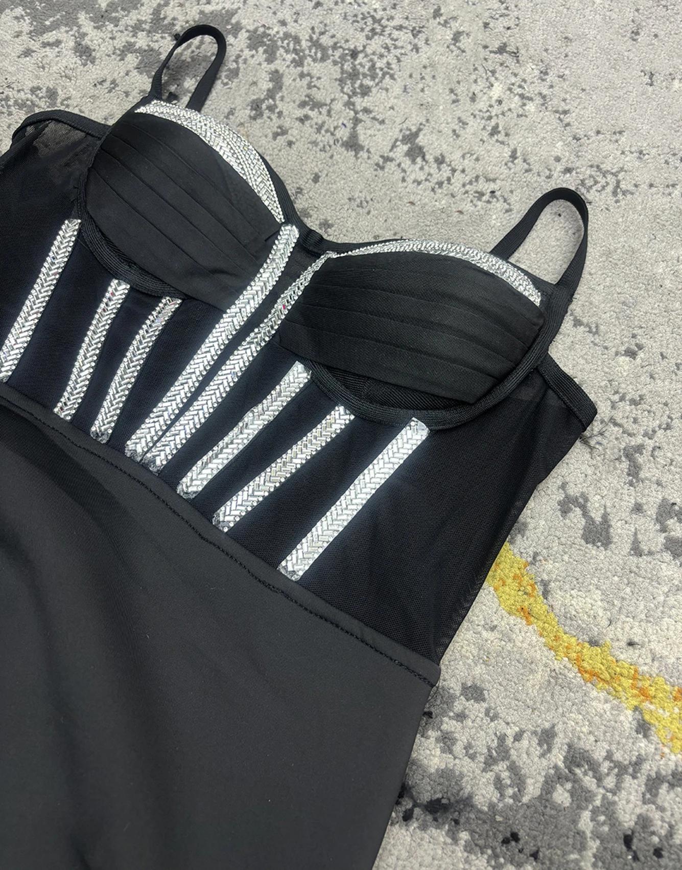 Высококачественное сексуальное Сетчатое лоскутное роскошное женское платье