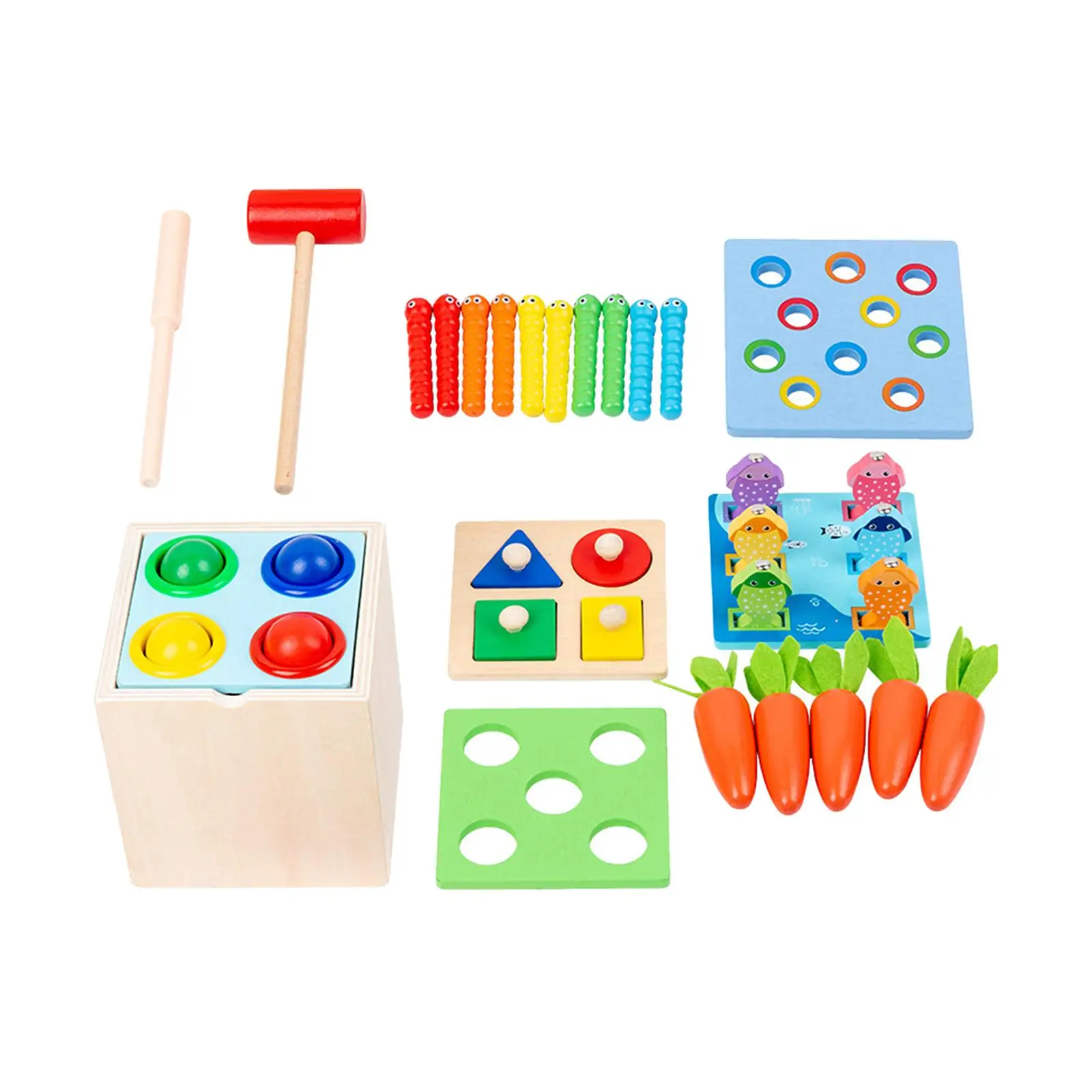 

Wooden Montessori Object Permanence Box Hand Eye Coordination for Kids