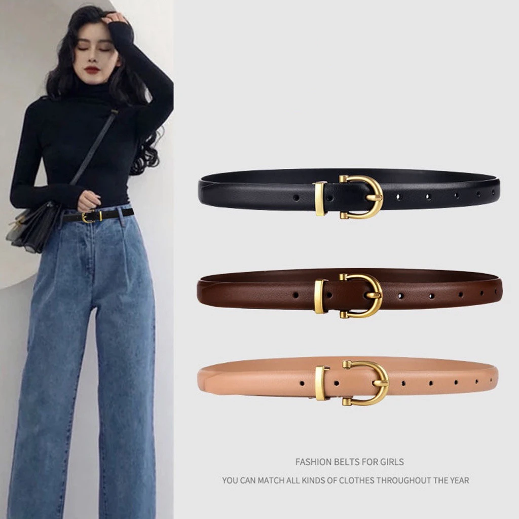 Women's Belt Alloy Buckle High Quality Belt Fashion ins Style Jeans With Skirt Belt Gift for Girlfriend and Mother