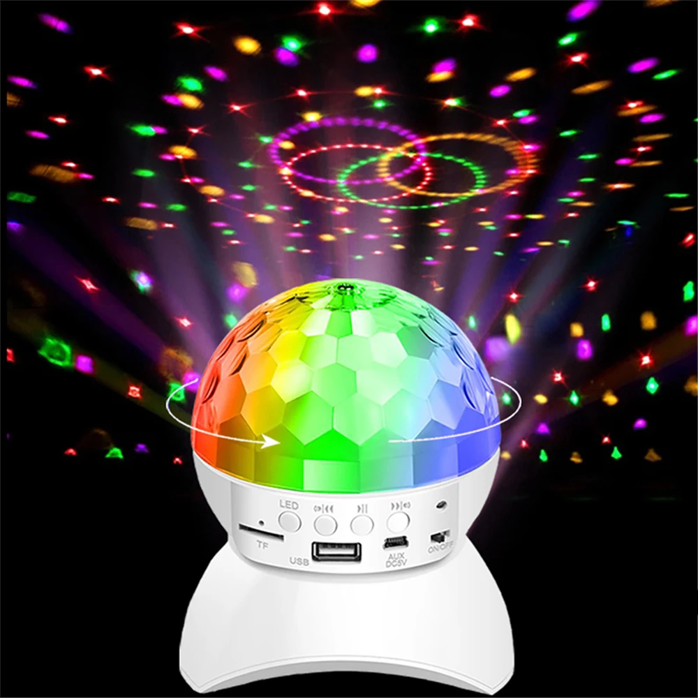 Wireless Bluetooth Speaker Disco Stage Night Light 3W RGB Disco LED Lamp for Christmas Birthday Party Club Lighting Dropshipping